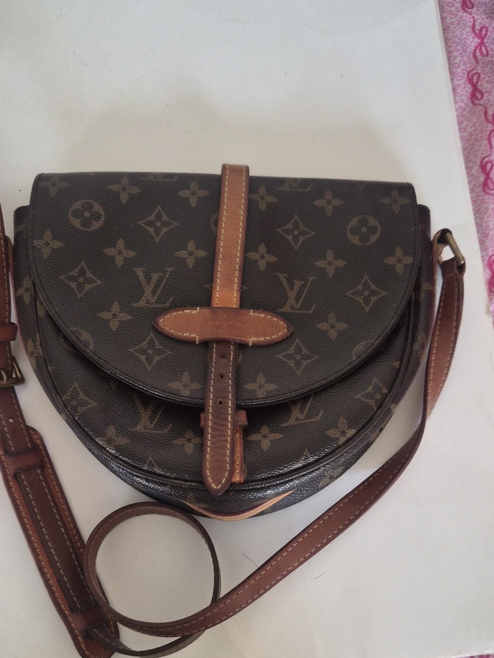 Louis Vuitton Brown Monogram Canvas Crossbody Saddle Bag